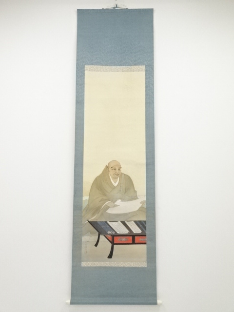本鼈甲ペンダント　目貫　睨み　骨董品　お福さん　お値下げ♪ 道具 ] - 道具 真帆筆 日蓮聖人 肉筆絹本掛軸（保護箱）ネットショップ